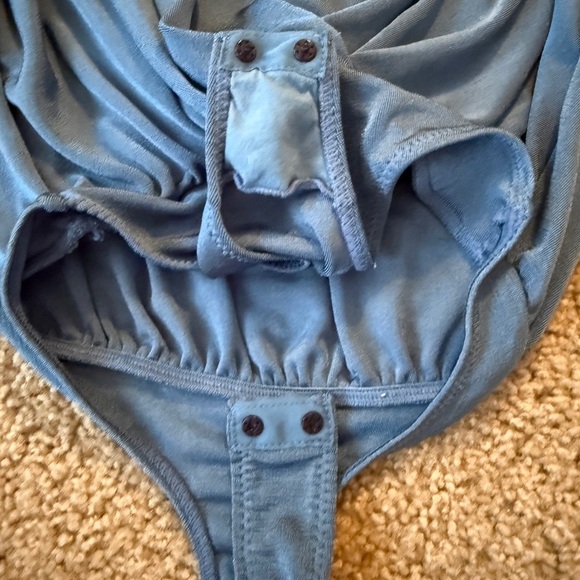 Free People Blue Long Sleeve Bodysuit - Picture 5 of 8
